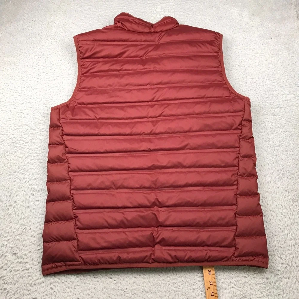 Columbia Lake 22 Down Puffer Vest Mens L Deep Rust 650 Duck Insulated Full Zip